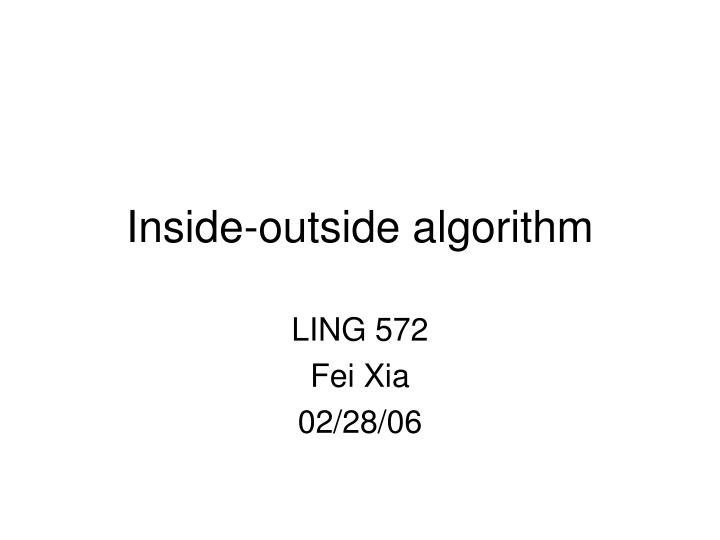 inside outside algorithm