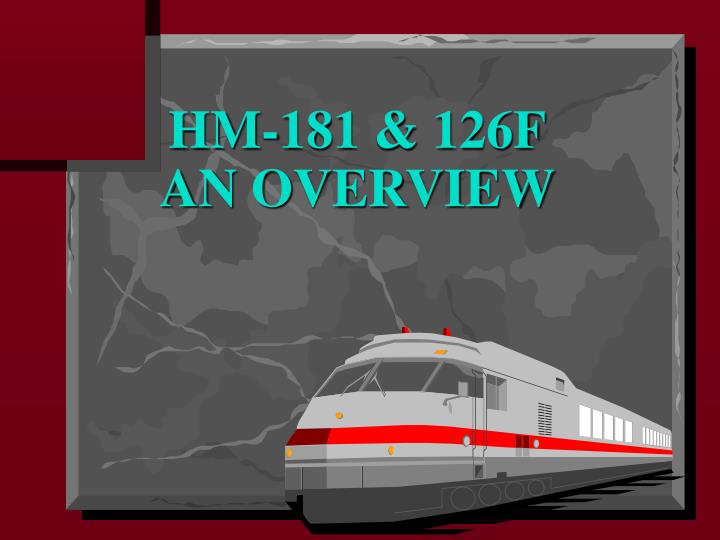 hm 181 126f an overview
