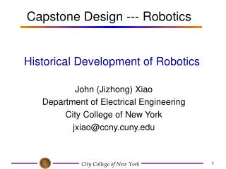 Historical Development of Robotics
