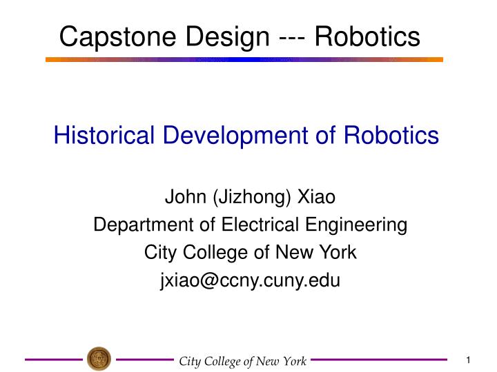 historical development of robotics
