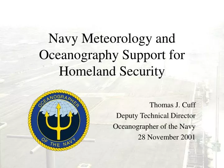 navy meteorology and oceanography support for homeland security