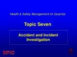 Accident and Incident Investigation - slide 1
