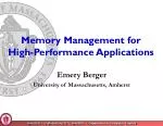 Memory Management for High-Performance Applications - slide 1