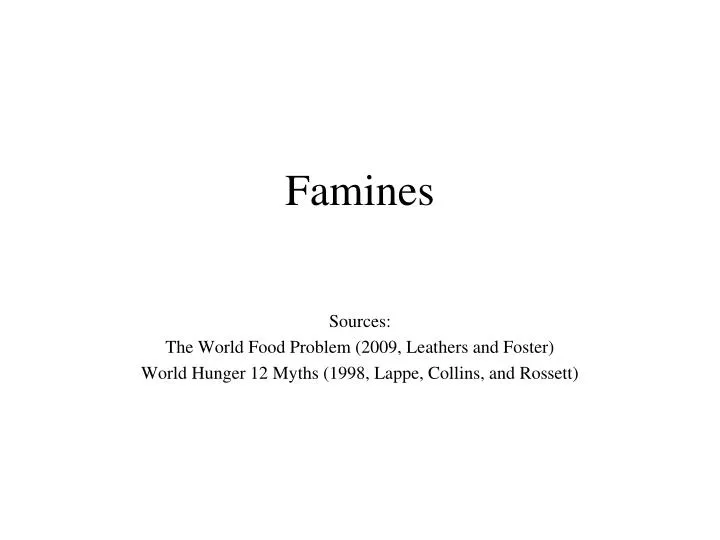 famines