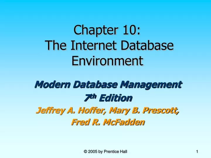 chapter 10 the internet database environment