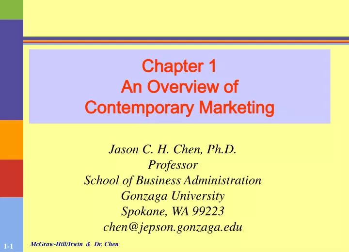 chapter 1 an overview of contemporary marketing