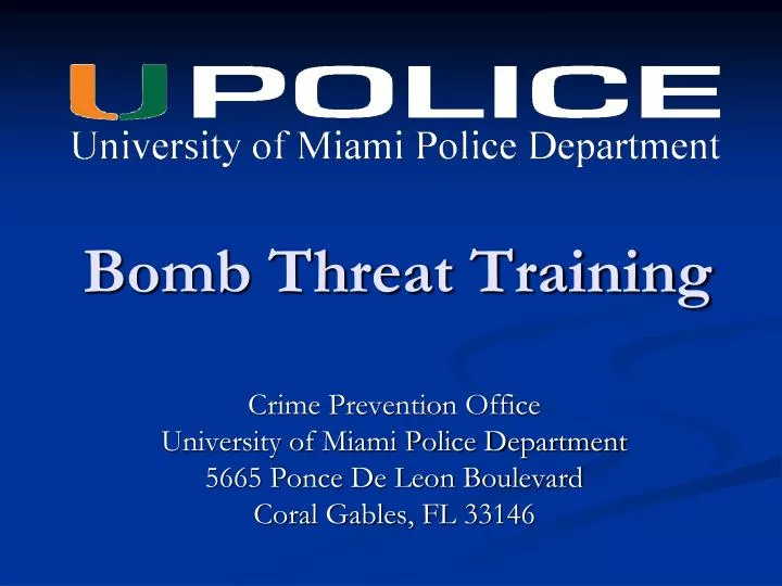bomb threat training