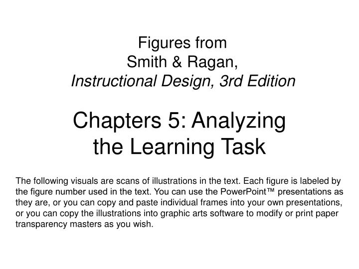 figures from smith ragan instructional design 3rd edition