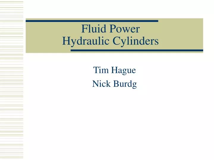 fluid power hydraulic cylinders