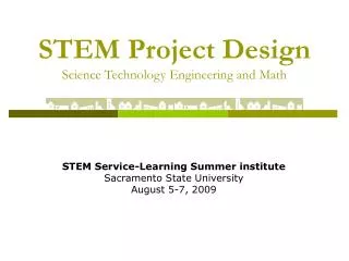 STEM Project Design Science Technology Engineering and Math
