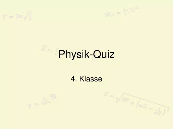 physik quiz