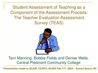Student Assessment of Teaching as a Component of the Assessment Process: The Teacher Evaluation Assessment Survey (TEAS)