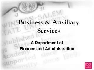 Business &amp; Auxiliary Services
