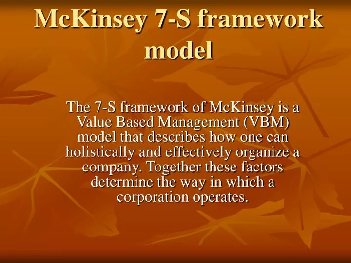 mckinsey 7 s framework model