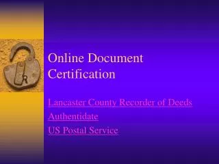 Online Document Certification