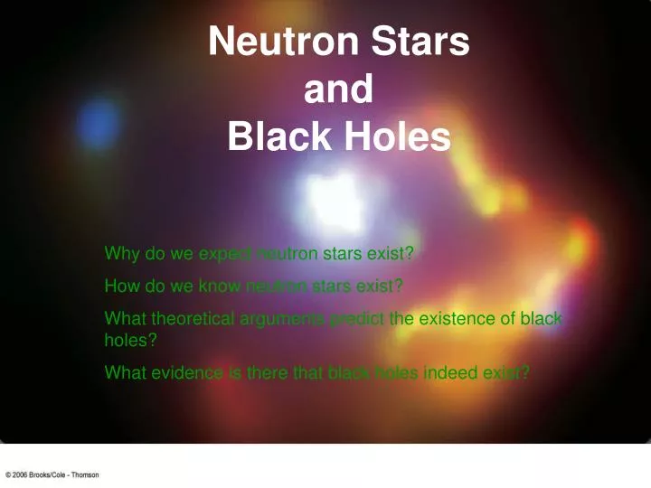 neutron stars and black holes