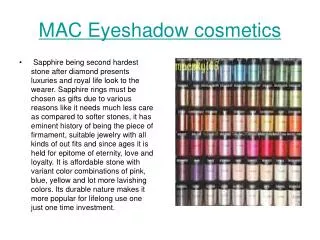 MAC Eyeshadow cosmetics