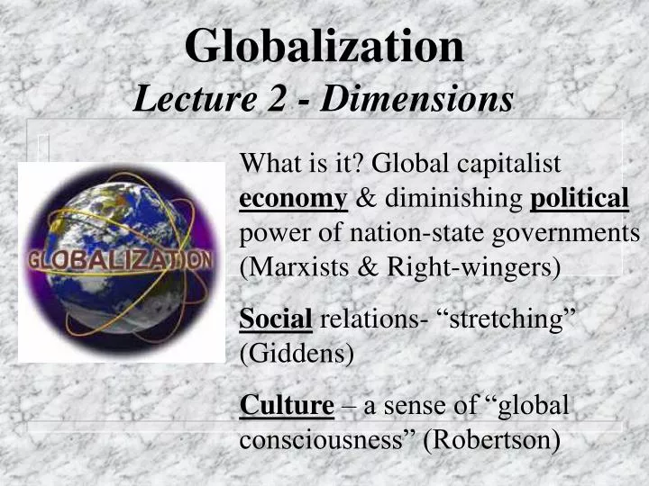 globalization lecture 2 dimensions