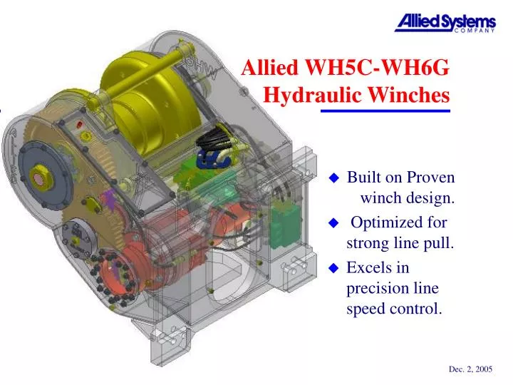 allied wh5c wh6g hydraulic winches