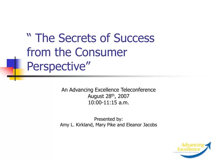the secrets of success from the consumer perspective
