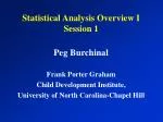 Statistical Analysis Overview I Session 1 - slide 1