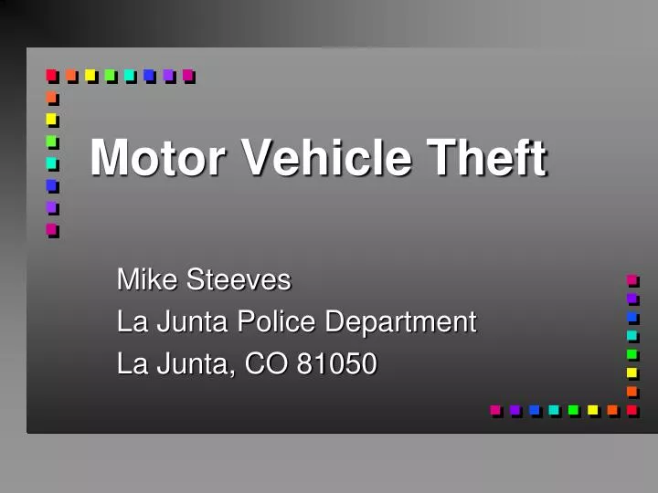 motor vehicle theft