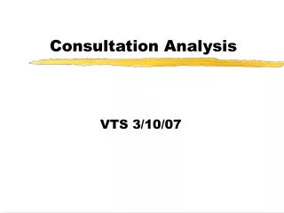 Consultation Analysis