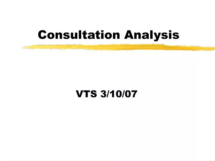 consultation analysis