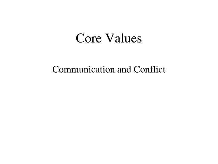 core values