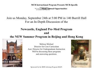 MCB Instructional Program Presents MCB-Specific Study Abroad Opportunities