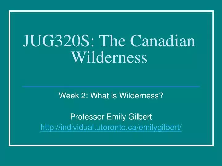 jug320s the canadian wilderness
