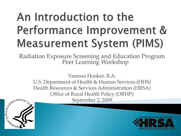 an introduction to the performance improvement measurement system pims