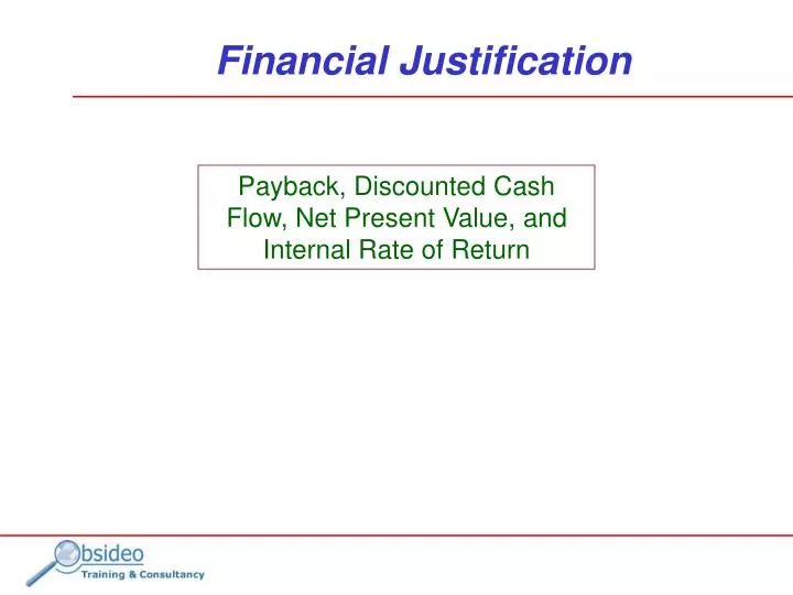 financial justification