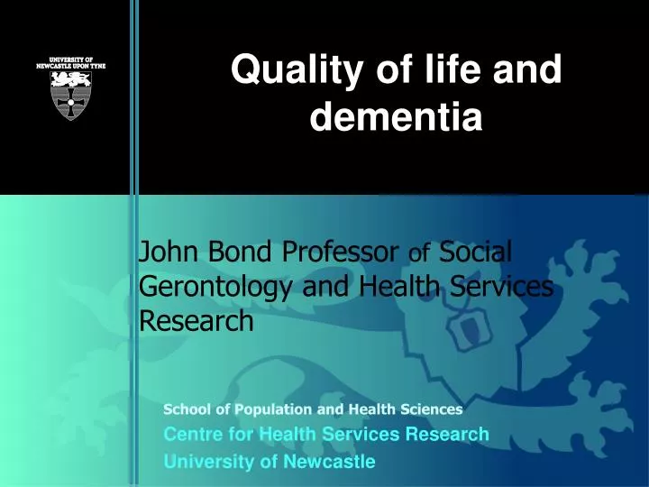 quality of life and dementia