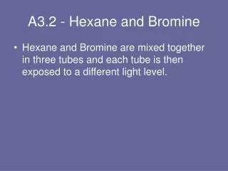 A3.2 - Hexane and Bromine