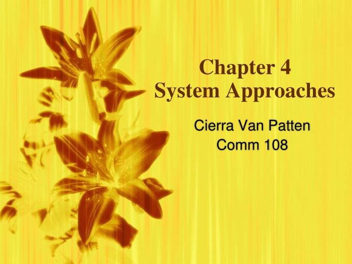 chapter 4 system approaches