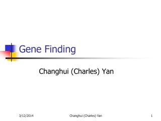 Gene Finding