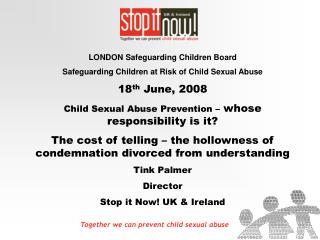 Together we can prevent child sexual abuse