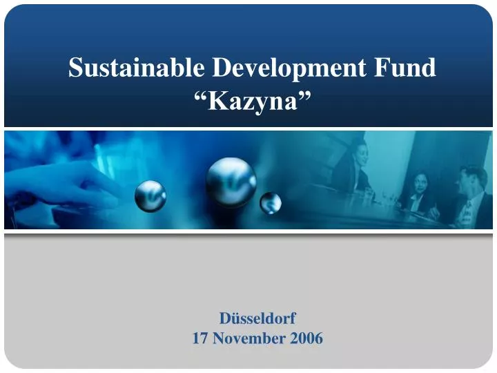 sustainable development fund kazyna
