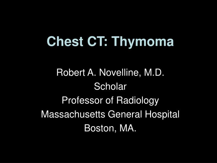 chest ct thymoma