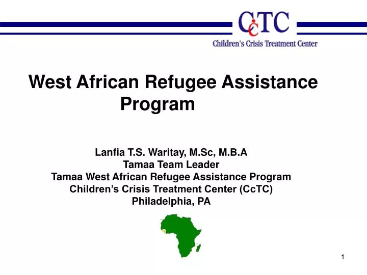 west african refugee assistance program