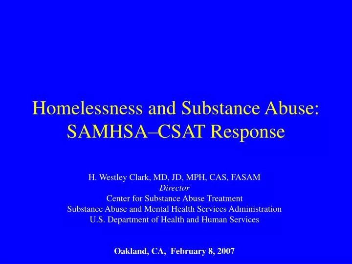 homelessness and substance abuse samhsa csat response