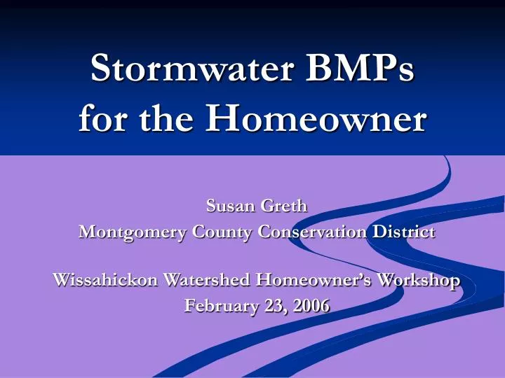 stormwater bmps for the homeowner