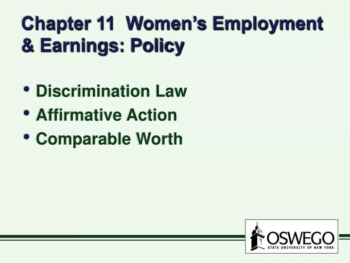 chapter 11 women s employment earnings policy