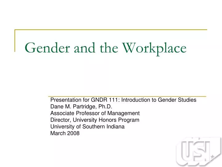gender and the workplace