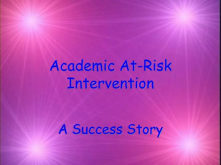 academic at risk intervention
