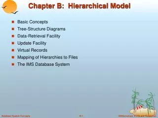Chapter B: Hierarchical Model