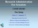 Research Administration For Scientists - slide 1
