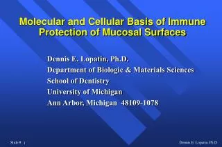 Molecular and Cellular Basis of Immune Protection of Mucosal Surfaces