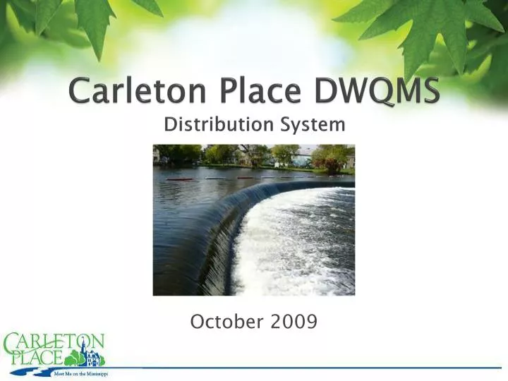 carleton place dwqms distribution system